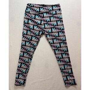 LuLaRoe Leggings Women's Size 18 Disney Minnie Mouse Bows Print Black